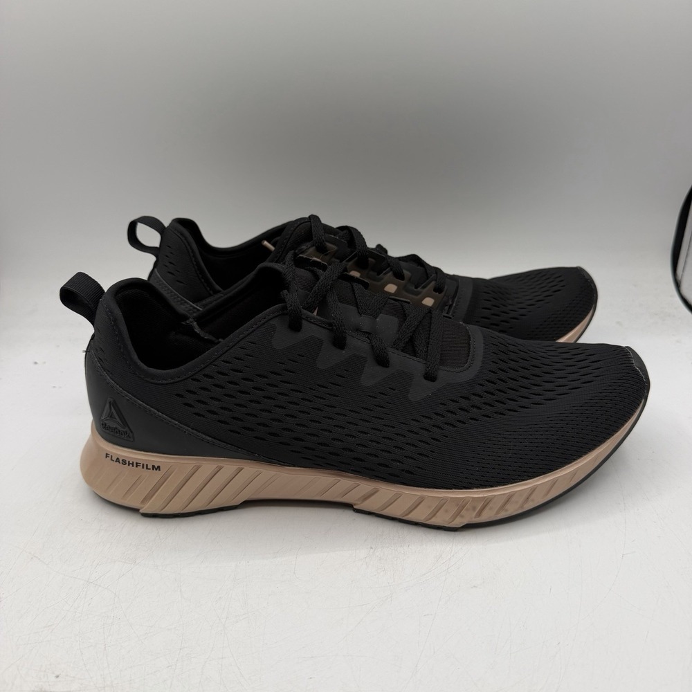 Reebok Flashfilm Running Shoes Womens Sz 12 Black Sneakers